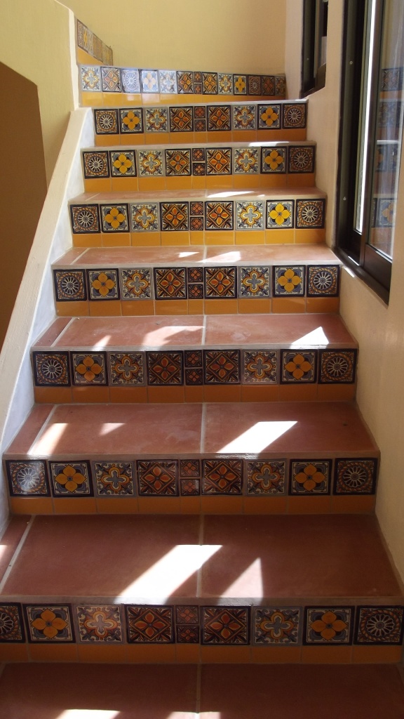 Stairwell Talavera tile design.  